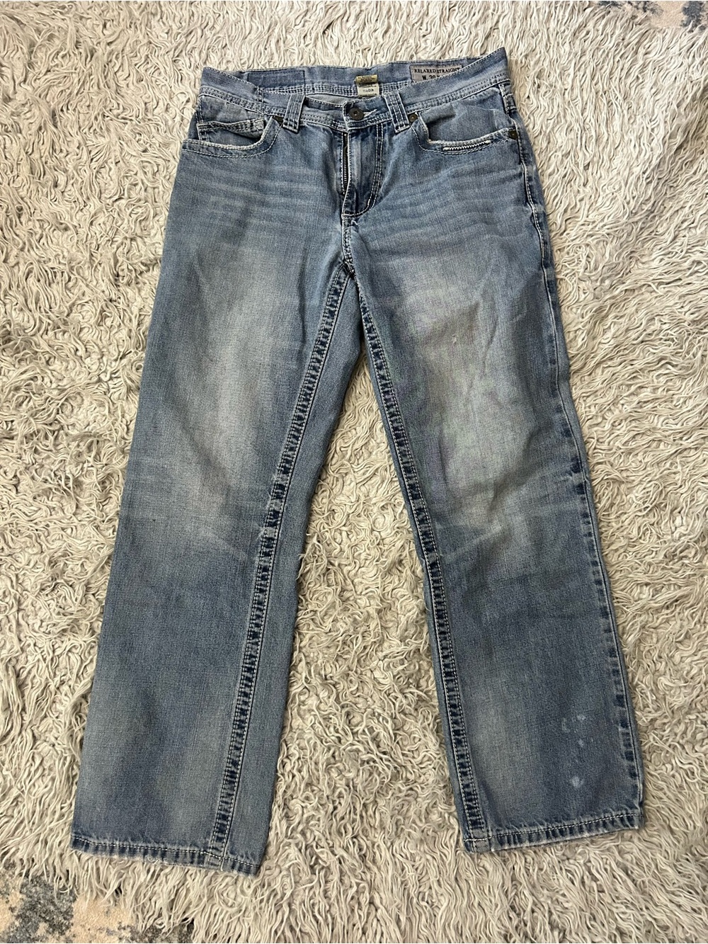 Classic Men's Light Blue Relaxed-Fit Jeans